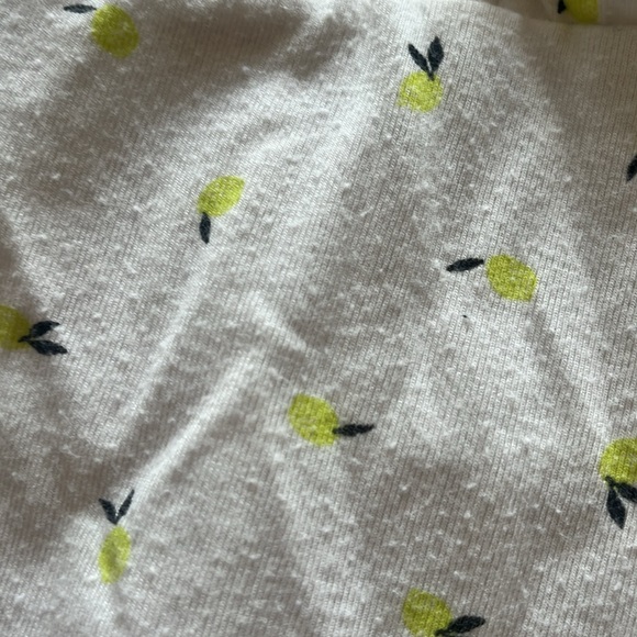 Lottie Moss Pear Fruit Print Milkmaid Crop Top - Picture 2 of 3